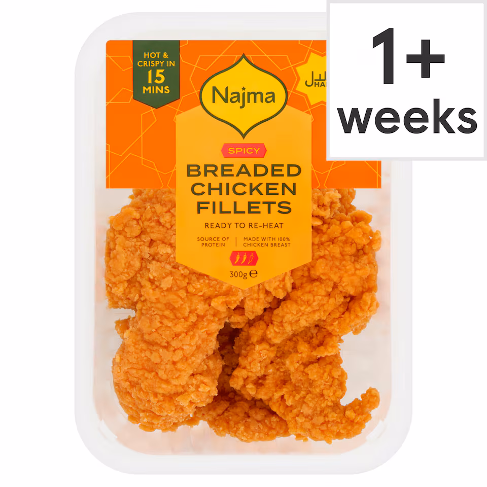 Najma Halal Spicy Breaded Chicken Fillets 300G