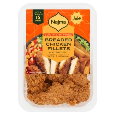 Najma Southern Fried Breaded Chicken Fillets 300g