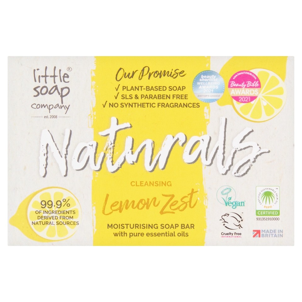 Little Soap Company Natural Bar Soap Cleansing Lemon 100G
