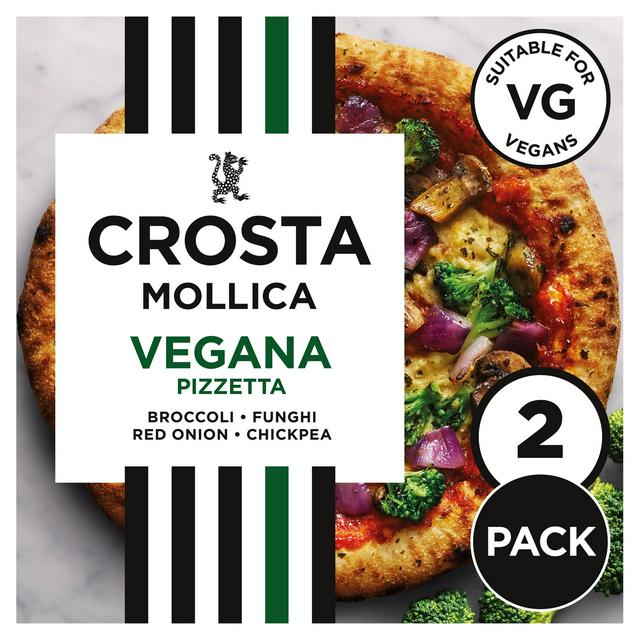 Crosta & Mollica Vegana Sourdough Pizza Broccoli Red Onion, Mushroom & Chickpea 502g