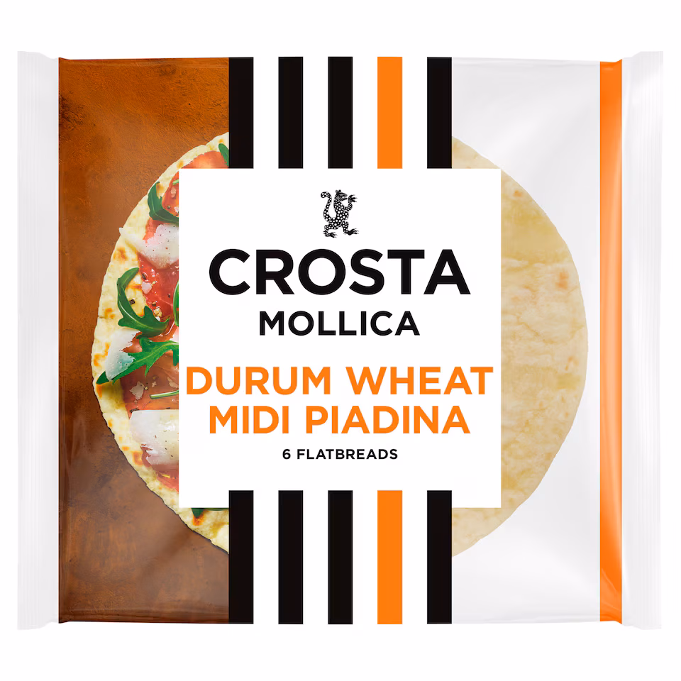 Crosta & Mollica Durum Wheat Piadina Midi Flatbreads 6 Pack 240g