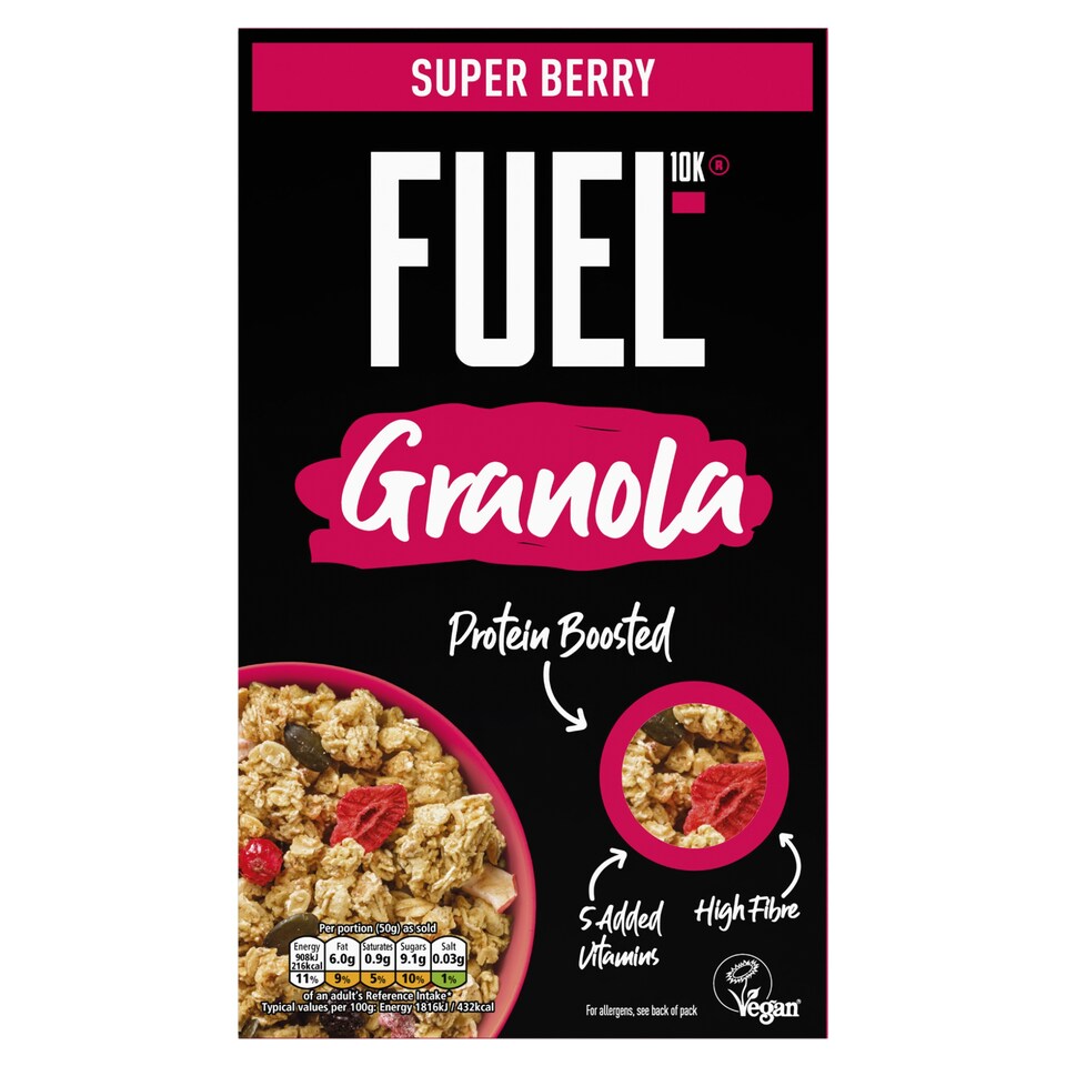 FUEL10K Super Berry Protein Granola Breakfast Cereal 400g