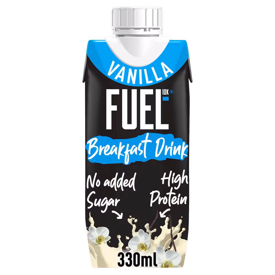 FUEL10K Vanilla High Protein Milk Breakfast Drink 330ml