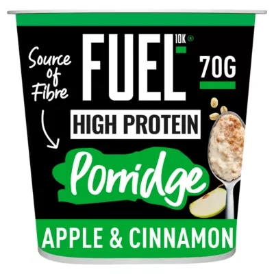 FUEL10K FUEL10K High Protein Apple & Cinnamon Porridge Oat Cereal Pot 70g