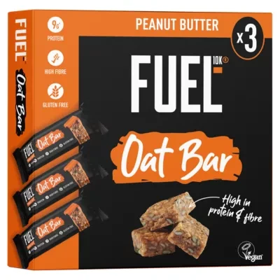 FUEL10K Peanut Butter Protein Cereal Oat Bars 3x45g