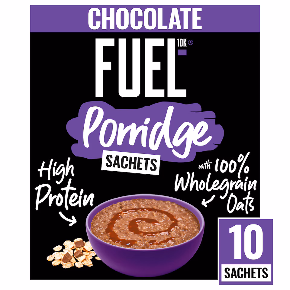 FUEL10K Chocolate Protein Porridge Oat Cereal Sachets 10x36g
