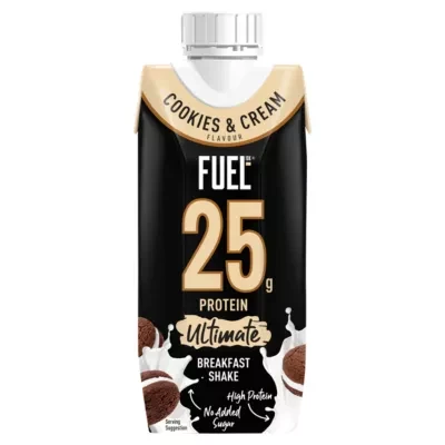 FUEL10K Cookies & Cream 25g High Protein Breakfast Shake Drink 330ml