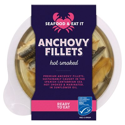 Seafood & Eat It Hot Smoked Anchovy Fillets
