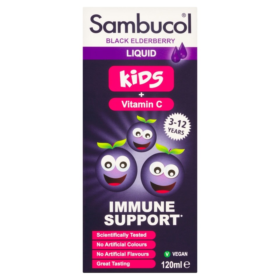 Sambucol Black Elderberry Liquid for Kids - Berry Flavour 120ml
