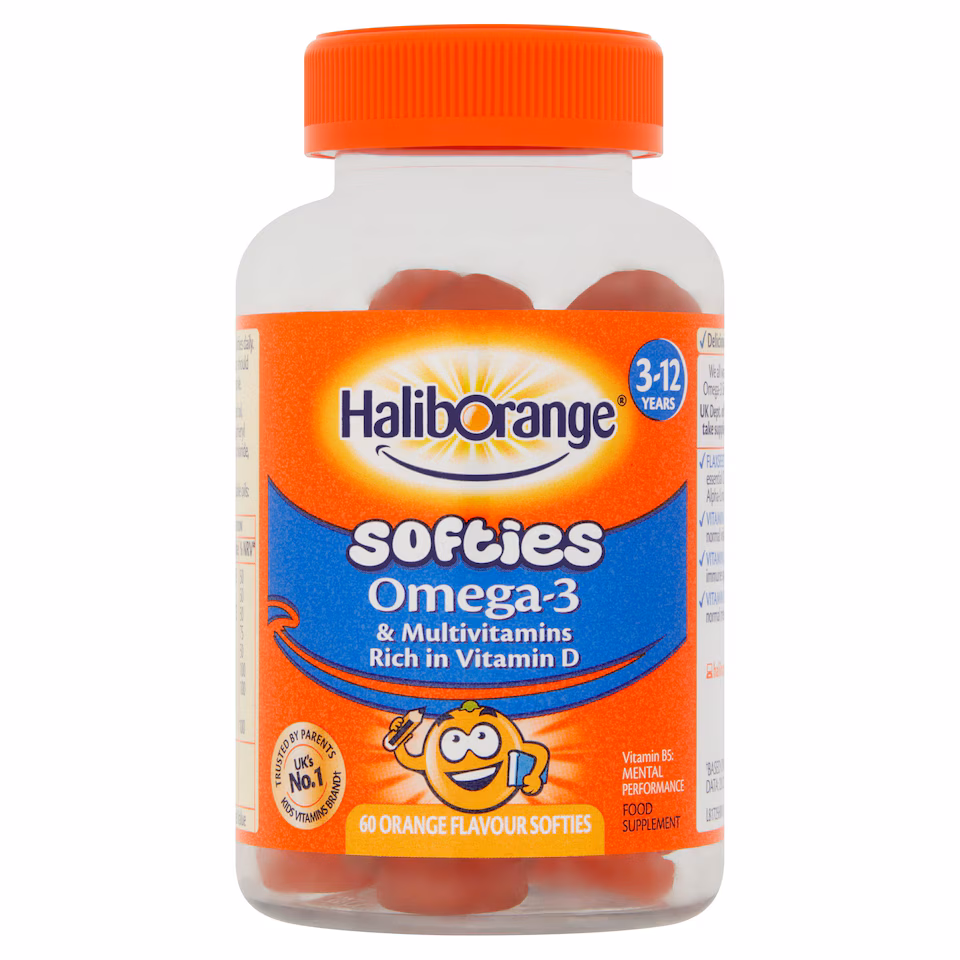 Haliborange Multivitamin with Omega-3 Orange Softies 60s