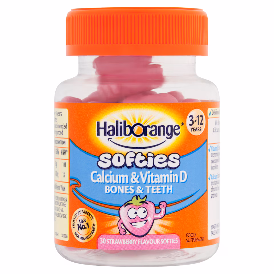 Haliborange Calcium & Vitamin D Strawberry Softies 30s
