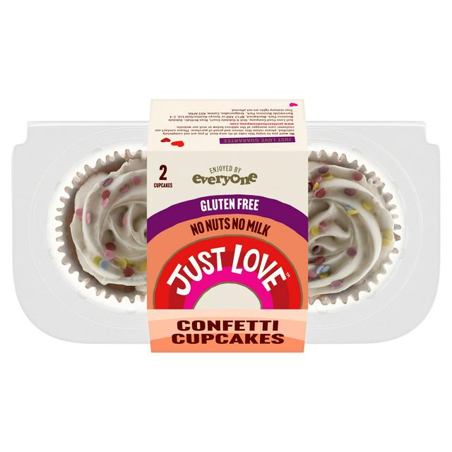 Just Love Free From Confetti Cupcakes x2