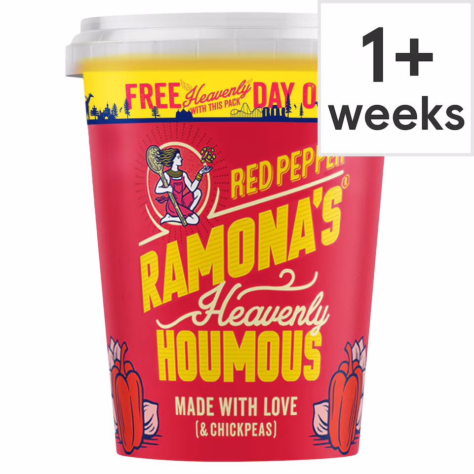 Ramona's Heavenly Houmous Red Pepper 500g