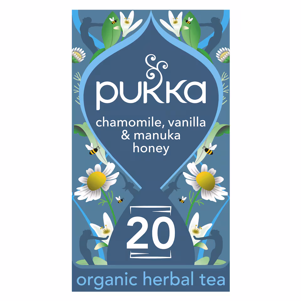 Pukka Organic Chamomile, Vanilla & Manuka Honey Tea 20 Herbal Tea Bags 32g