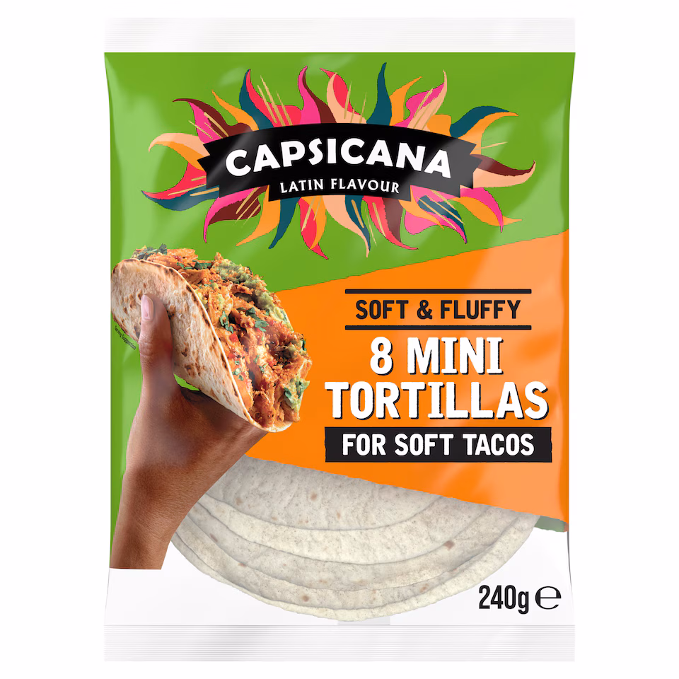 Capsicana Mini Tortillas Wheat Flour Wraps 240g