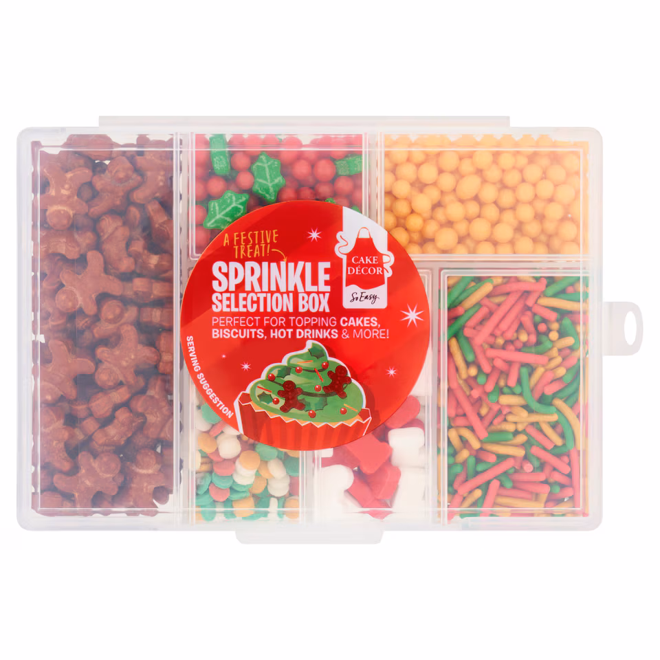 Cake Decor Red & Green Sprinkle Selection Box 107g