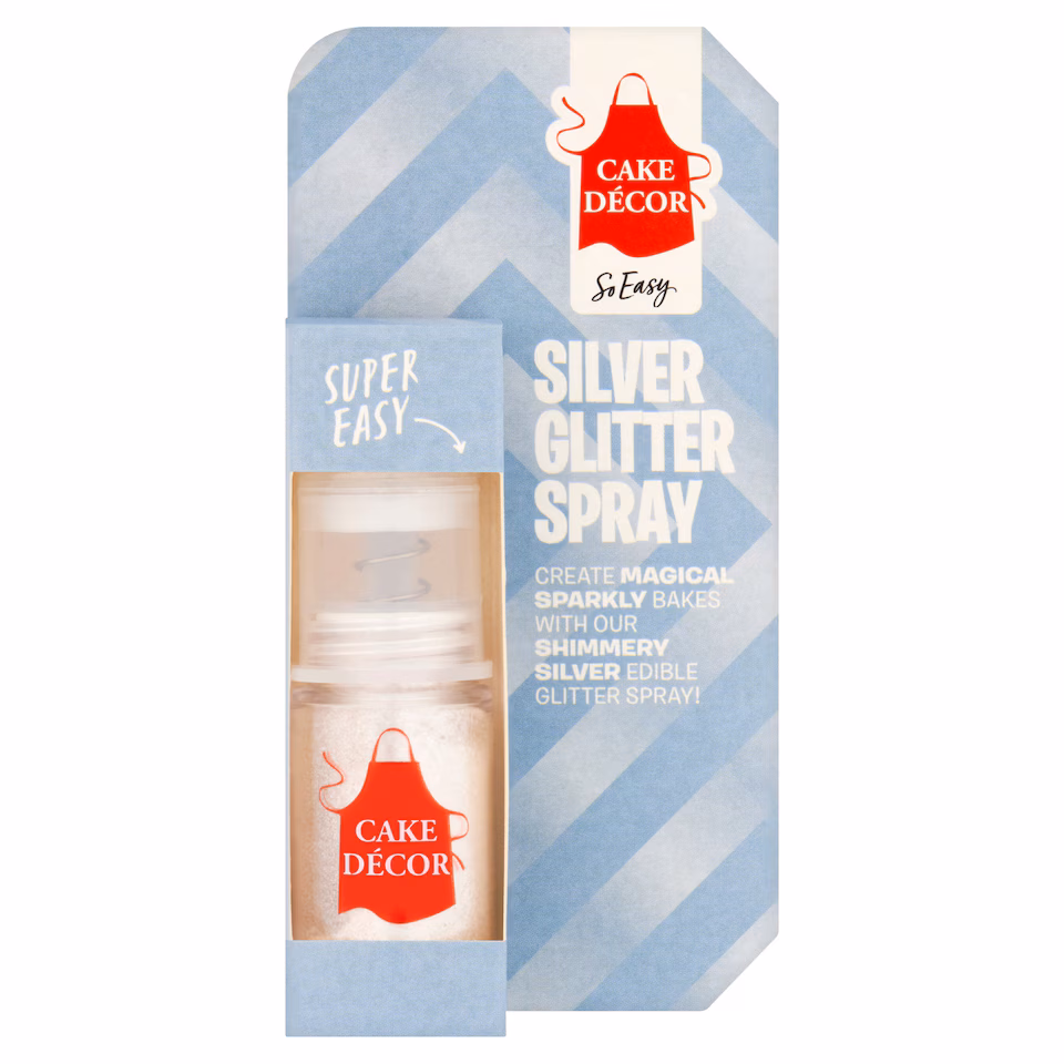 Cake Decor Silver Glitter Spray 4G