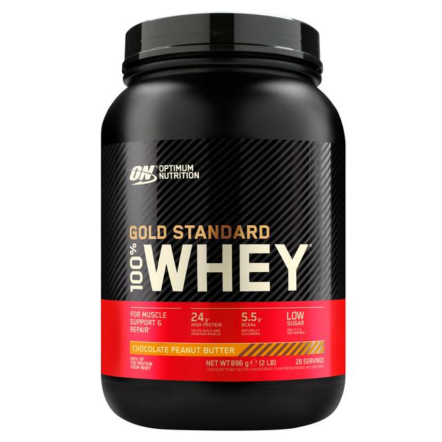 Optimum Nutrition Gold Standard Whey Protein Powder Chocolate Peanut Butter Flavour 28 Servings 896g