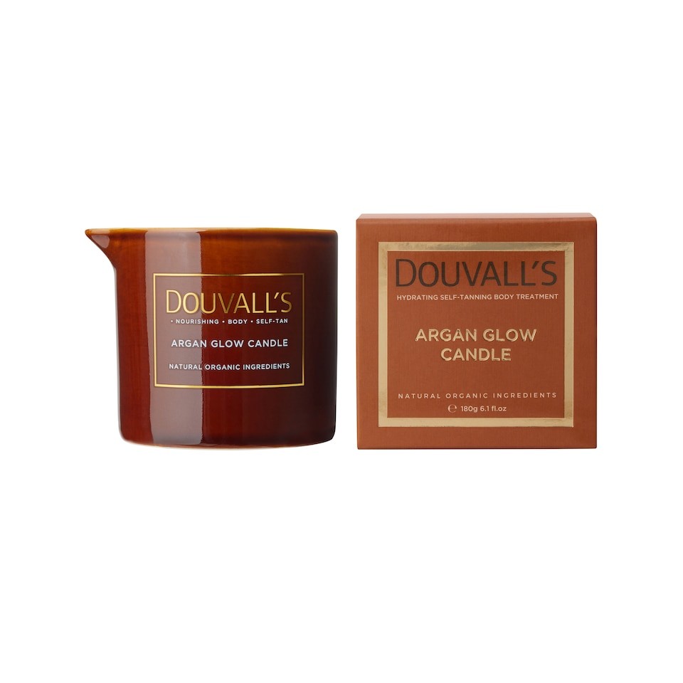Argan Glow Candle Hydrating Self Tanning Body Treatment 180g