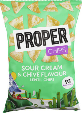 Proper Chips Sour Cream & Chive Lentil 85g