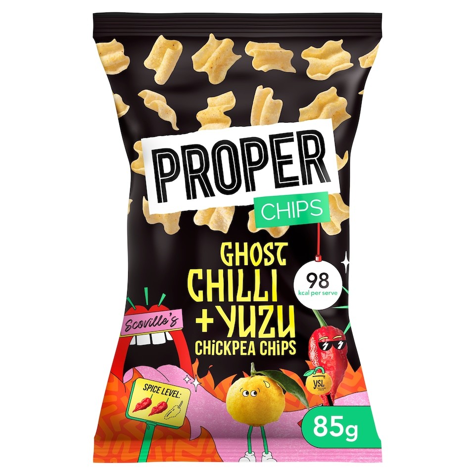 PROPERCHIPS Yuzu & Ghost Chilli Chickpea Chips 85G
