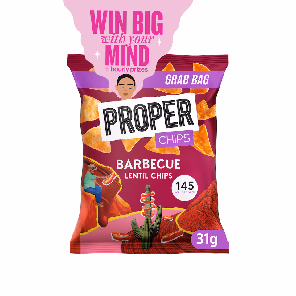 Proper Barbecue Lentil Chips 31g