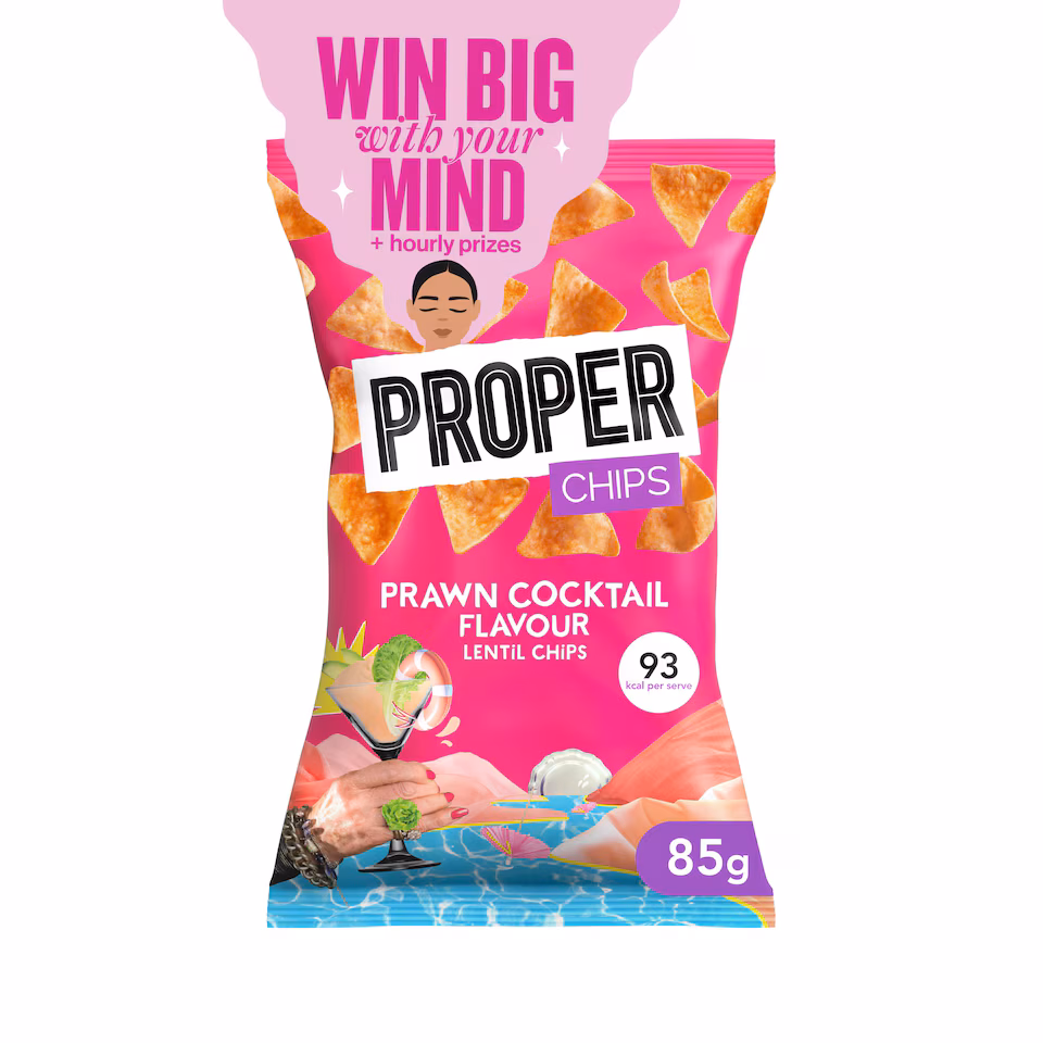 PROPERCHIPS Prawn Cocktail Lentil Chips 85g
