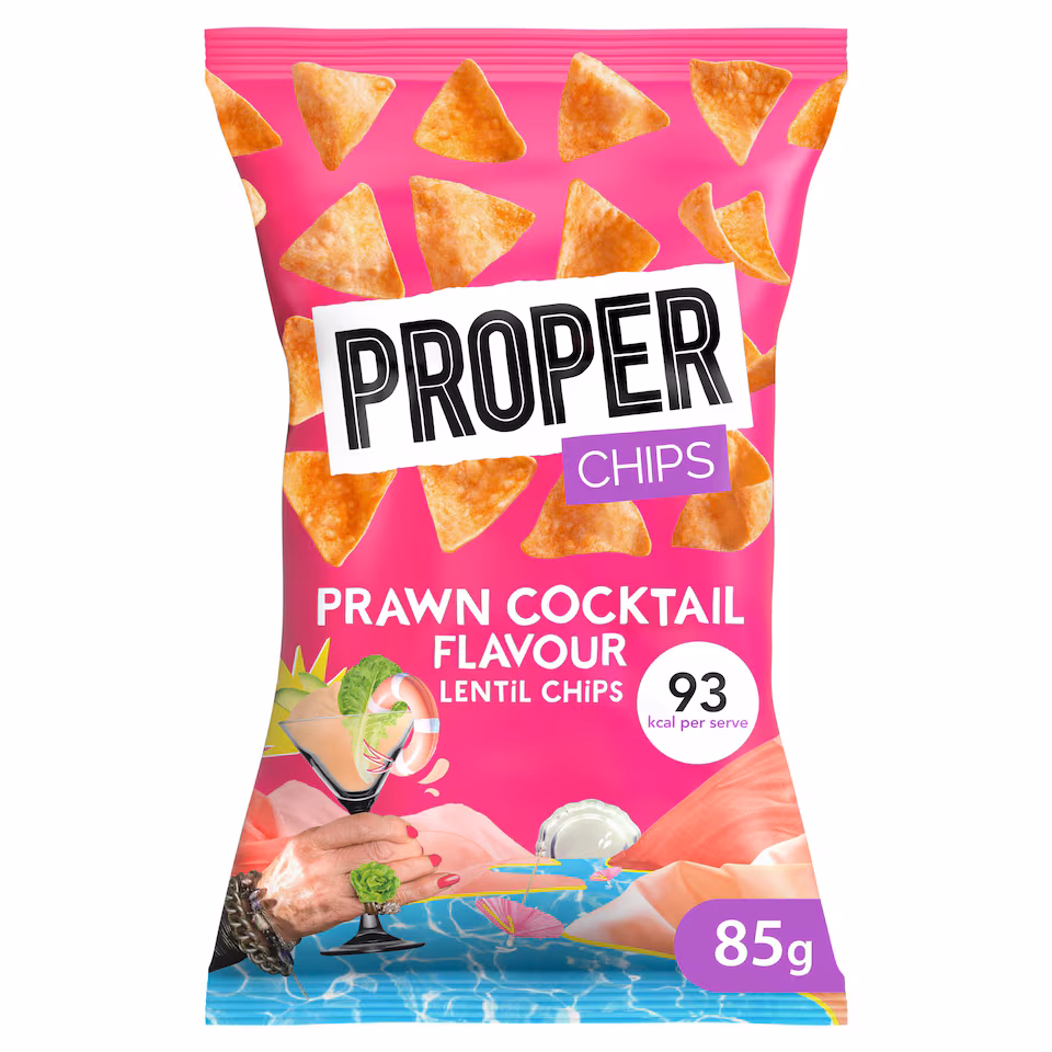 PROPERCHIPS Prawn Cocktail Lentil Chips 85g