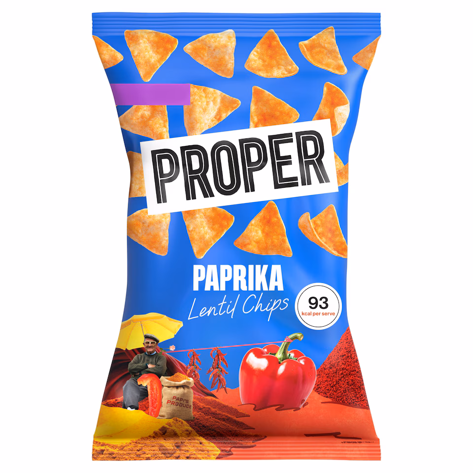 PROPER Paprika Lentil Chips 85g