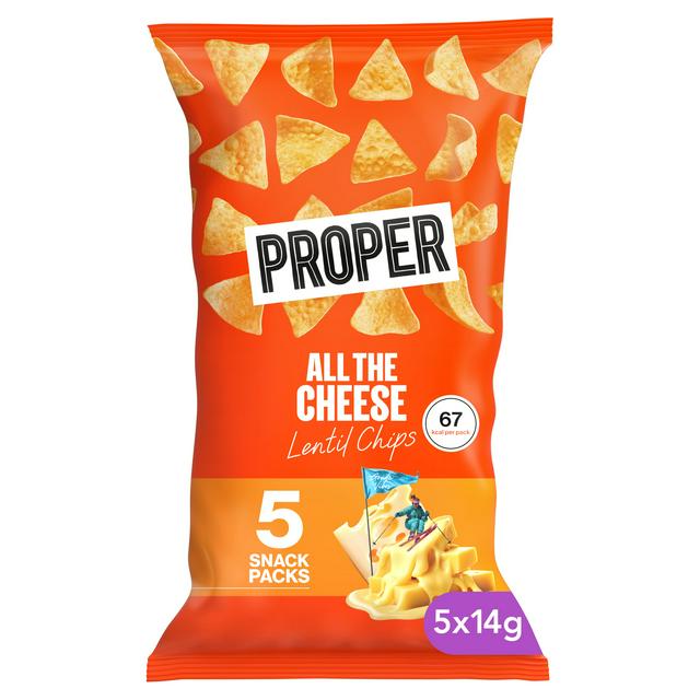 Proper All the Cheese Lentil Chips 5 x 14g