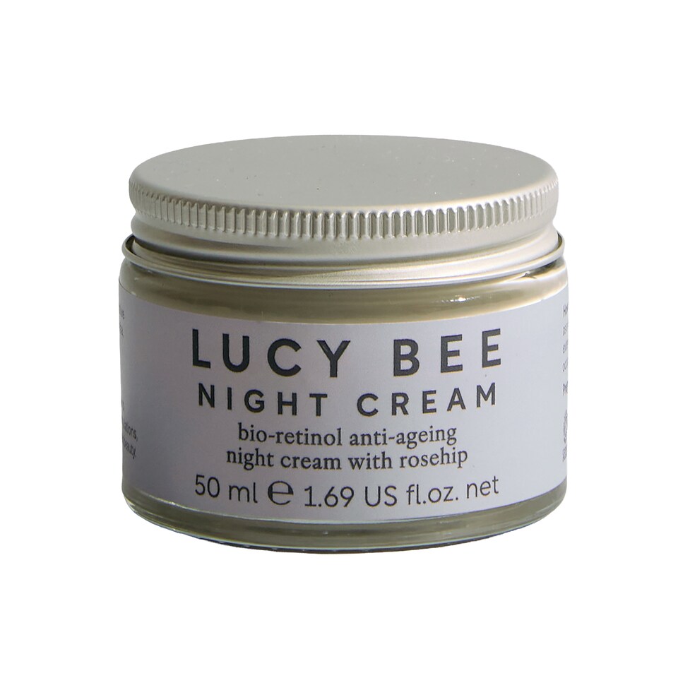 Lucy Bee Bio-Retinol Night Face Cream, Retinol Alternative Overnight Moisturiser, 50ml