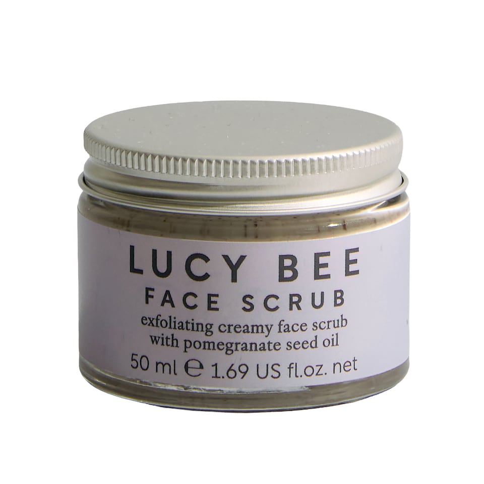 Lucy Bee Organic Creamy Face Scrub, Smoothing & Brightening Exfoliator 50ml