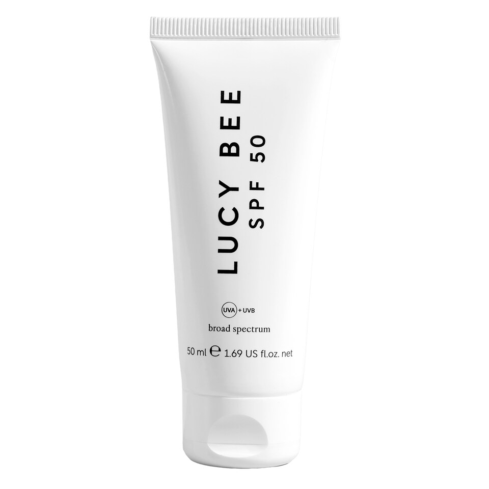 Lucy Bee SPF50 Face Sunscreen, Hydrating Daily UVA/UVB & Blue Light Protection with Niacinamide 50ml