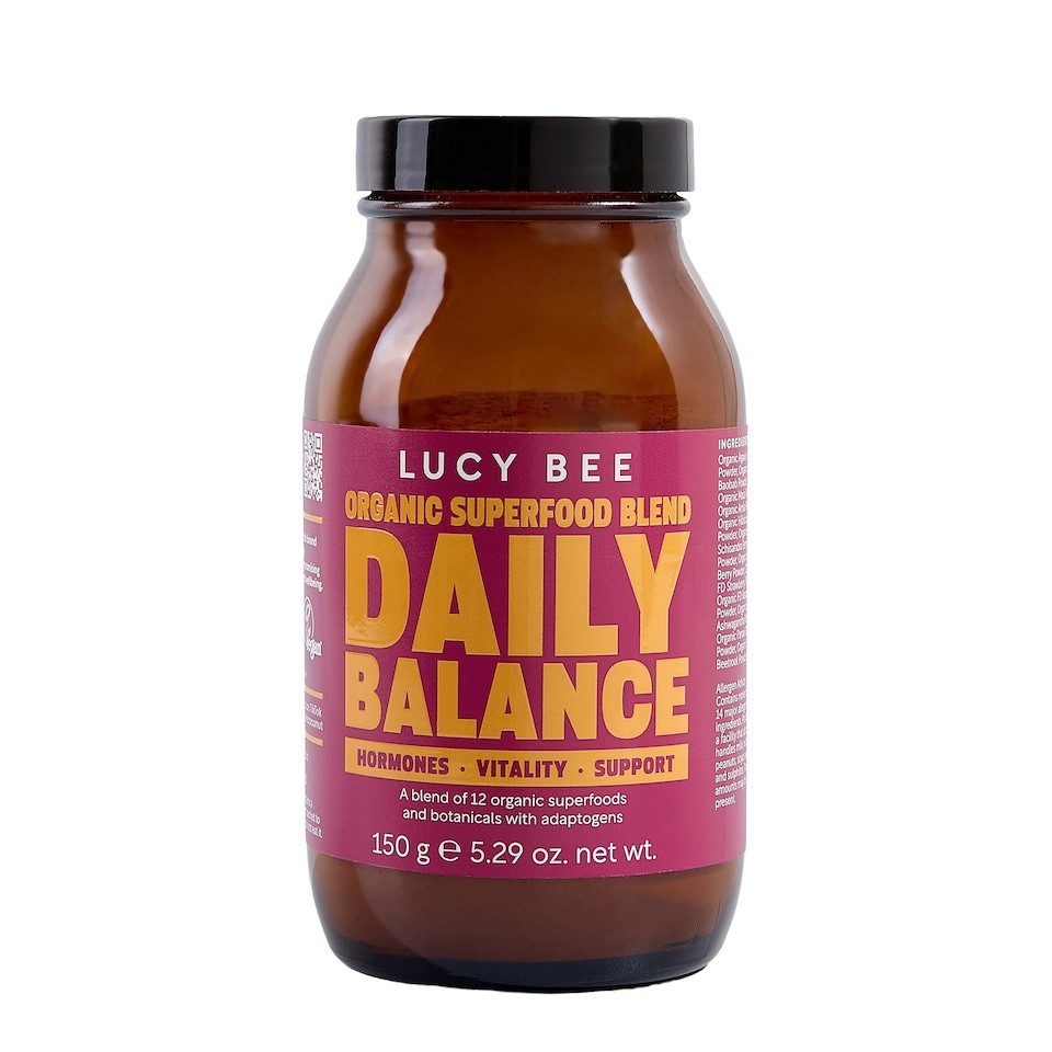 Lucy Bee Organic Daily Balance Blend with Adaptogens, Superfoods, Prebiotics & Fibre 150g