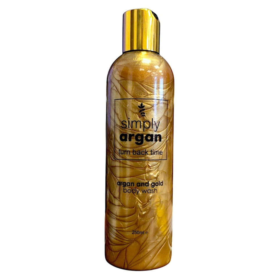 argan and gold infused body wash
