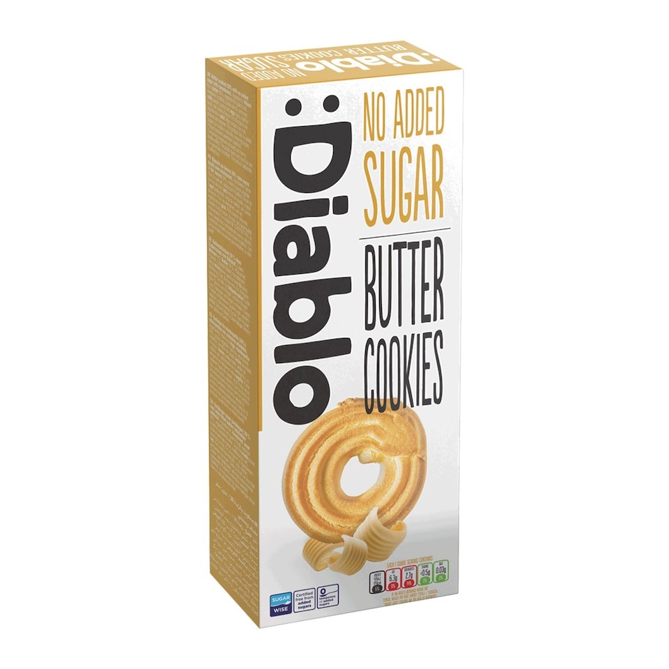 Diablo No Added Sugar Butter Cookies 135g