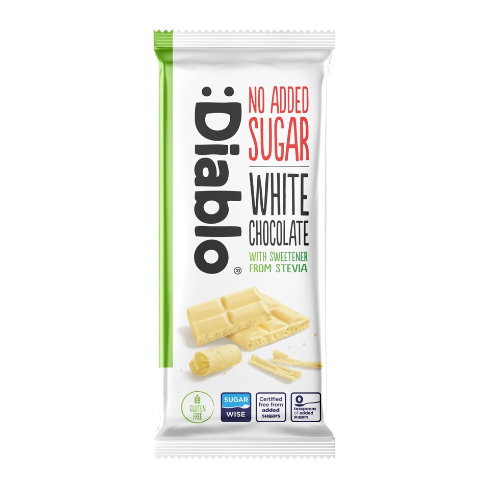 Diablo No Added Sugar White Chocolate Bar 75g