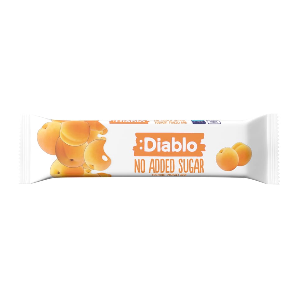 Diablo No Added Sugar Yoghurt and Apricot Muesli Bar 30g