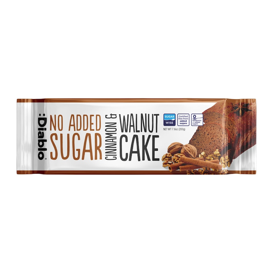 Diablo No Added Sugar Cinnamon and Walnut Cake 200g