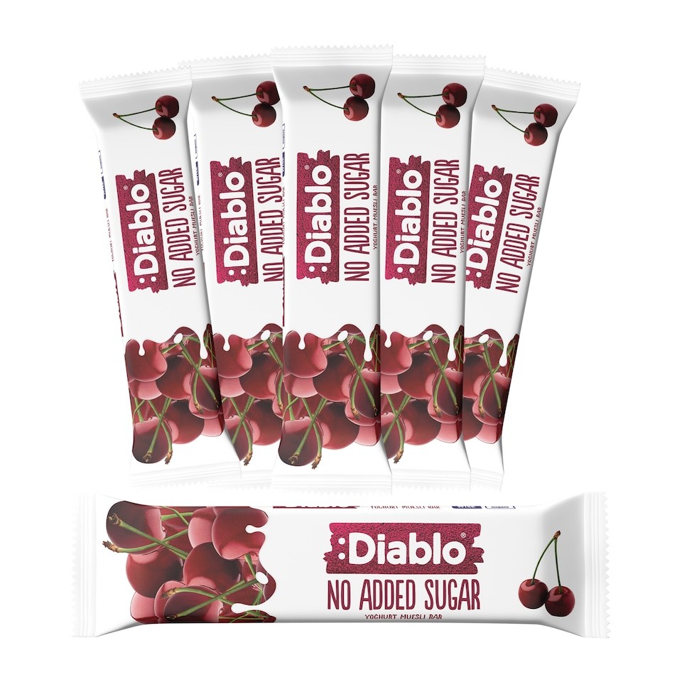 Diablo No Added Sugar Yoghurt and Cherry Muesli Bar 30g 6 Pack