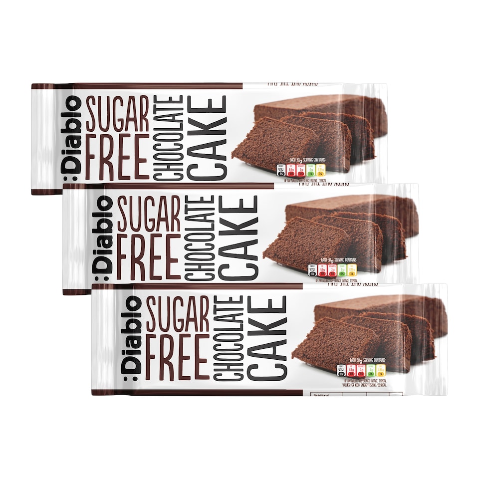 Diablo Sugar Free Chocolate Cake 200g 3 Pack
