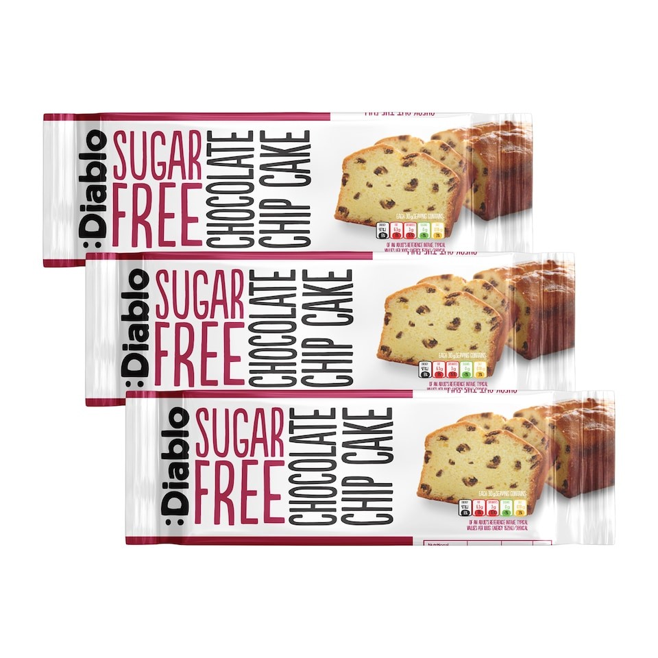 Diablo Sugar Free Chocolate Chip Cake 200g 3 Pack