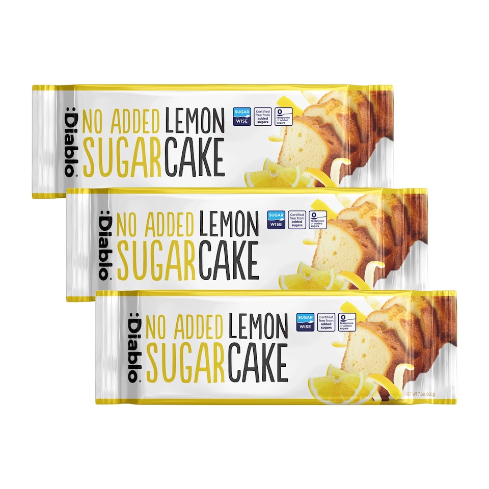 Diablo No Added Sugar Lemon Cake 200g 3 Pack