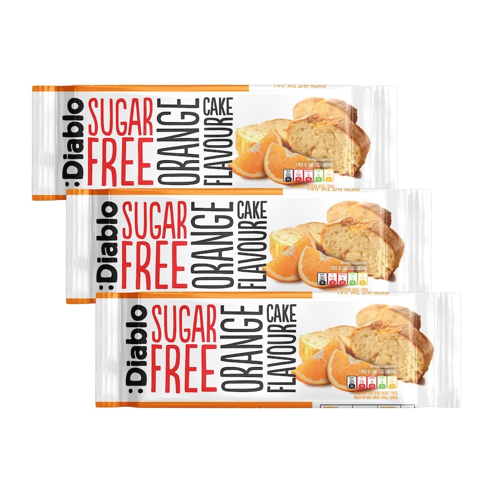 Diablo Sugar Free Orange Cake 200g 3 Pack