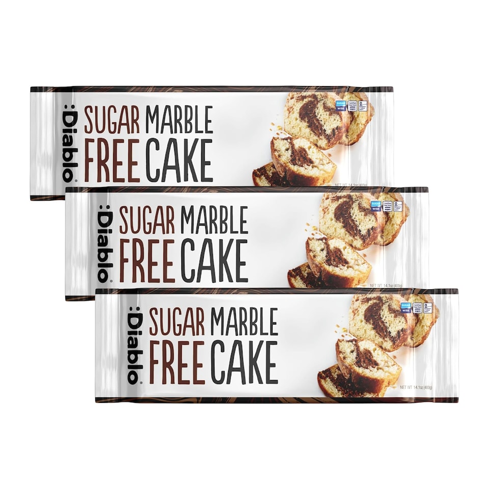 Diablo Sugar Free Marble Cake 400g 3 Pack