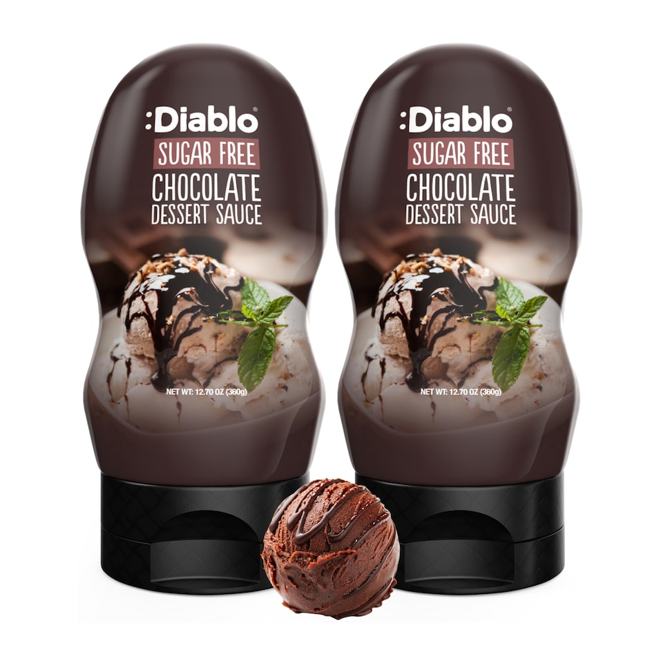 Diablo Sugar Free Chocolate Dessert Sauce 360g Twin Pack