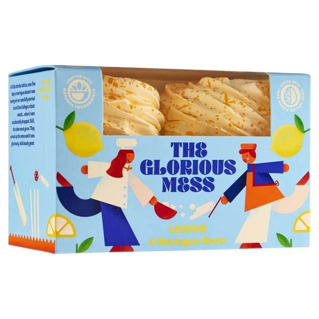 The Glorious Mess 4 x Lemon Meringue Nests Dessert Box