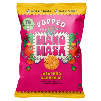 Manomasa Jalapeño Barbecue Popped Corn Chips