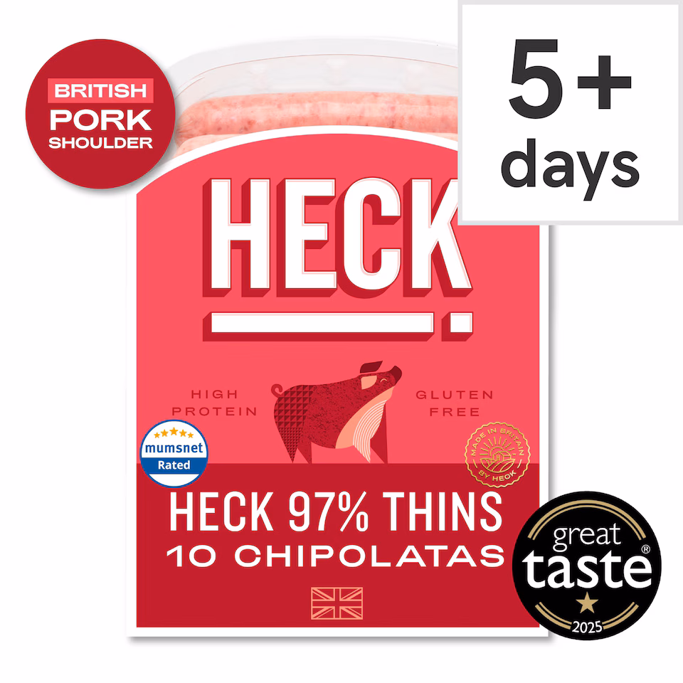 Heck 10 Pork Chipolatas 340G
