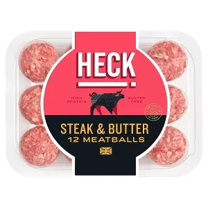 HECK! Steak & Butter Gluten Free Beef Meatballs 12 pack 300g